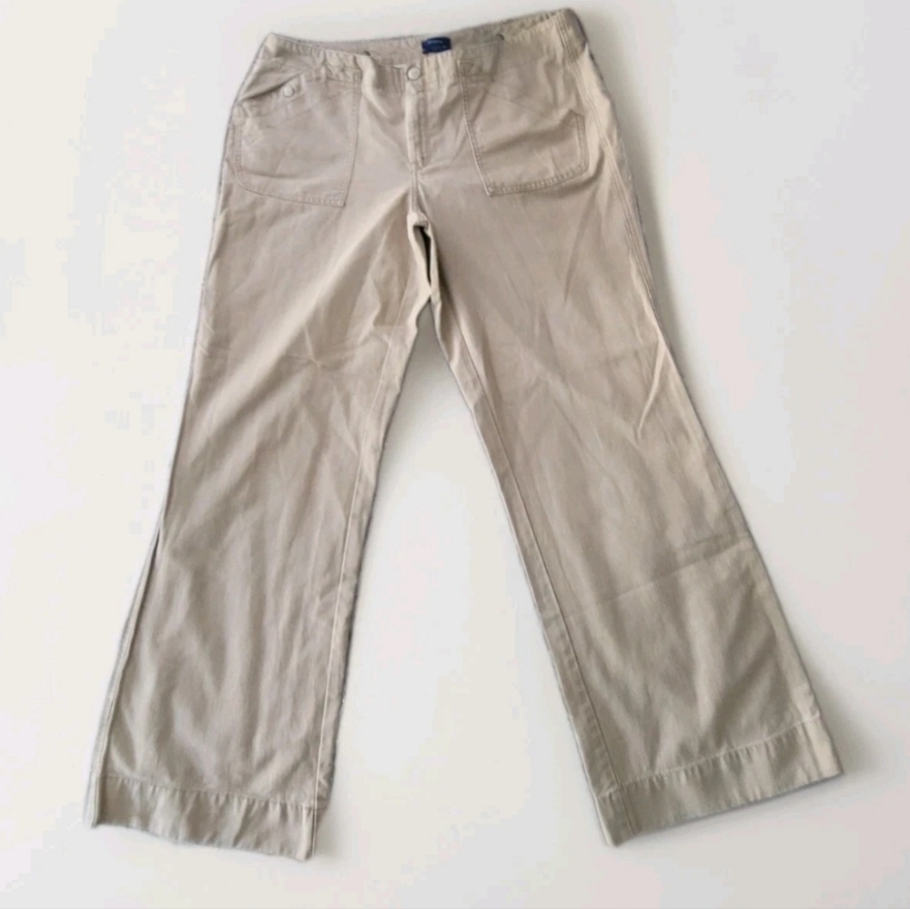 Vintage Dockers Favorite Fit Khaki Womens Relaxed Fit Wide Leg 100% Cotton 16